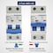 Automation Systems Interconnect 4 Amp Miniature Circuit Breaker, DIN Rail Mount, 2 Pole, 240 Vac, 60 Vdc, C Trip Curve, Ul1077 NDB2-63C4-2 - alternate 5